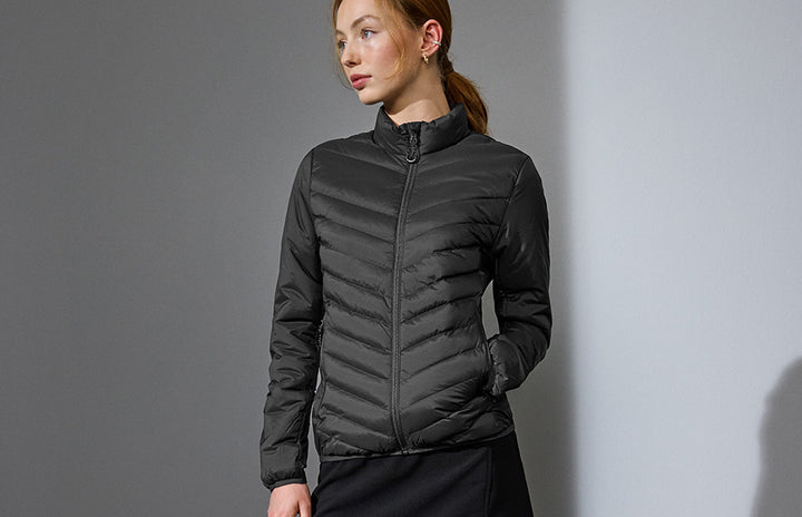 Giacca imbottita | stretch | donna - Grigio argento