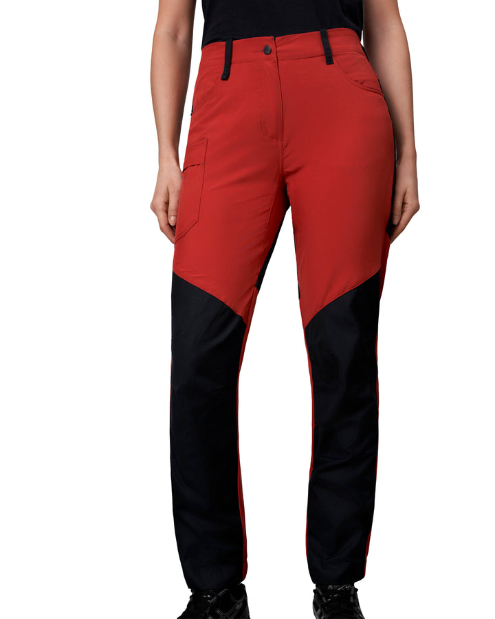 Pantaloni ibridi stretch | donna - Burnt orange