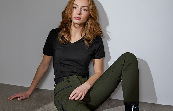 Pantaloni stretch CORE | donna - Oliva