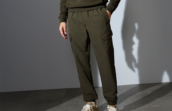 Pantaloni cargo stretch | unisex - Oliva