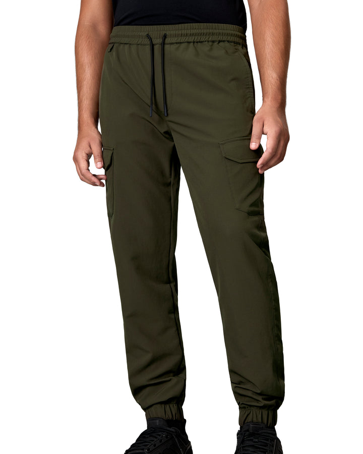 Pantaloni cargo stretch | unisex - Oliva