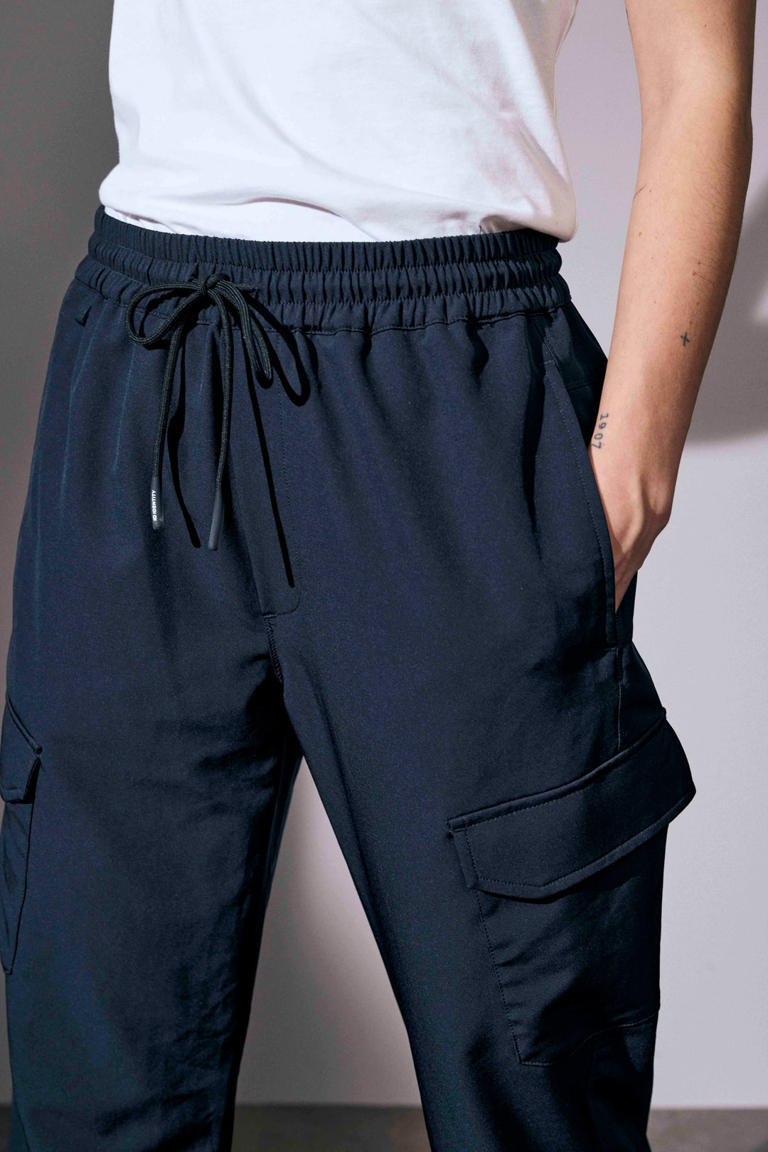 Pantaloni cargo stretch | unisex - Blu navy
