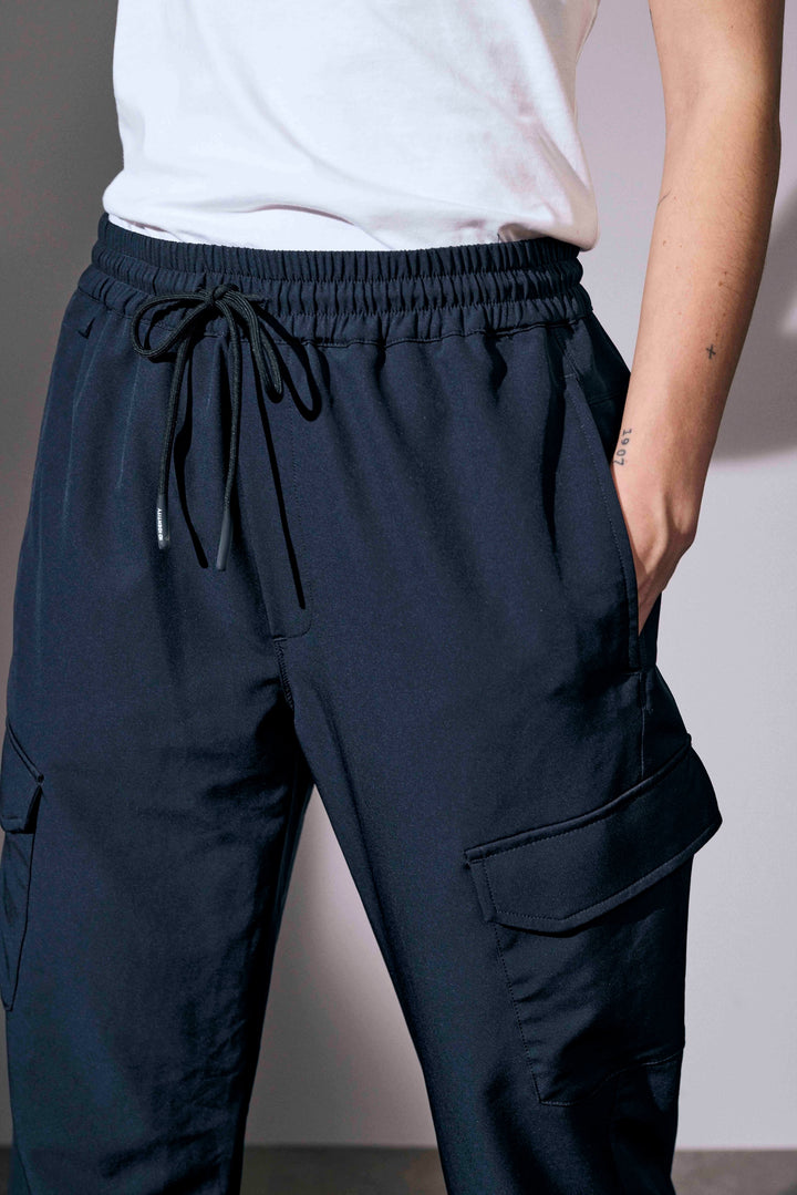 Pantaloni cargo stretch | unisex - Blu navy