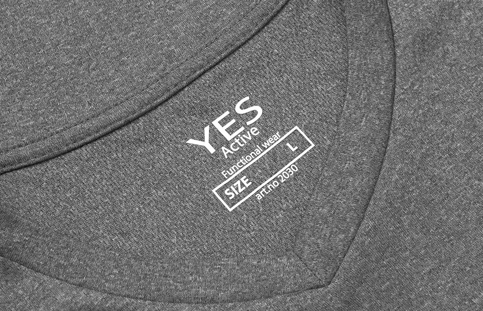 T-shirt YES Active - Grigio mélange