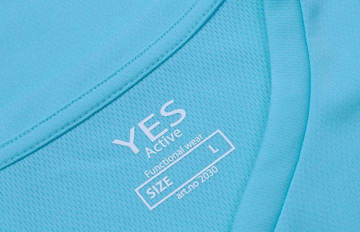 T-shirt YES Active - Cyan
