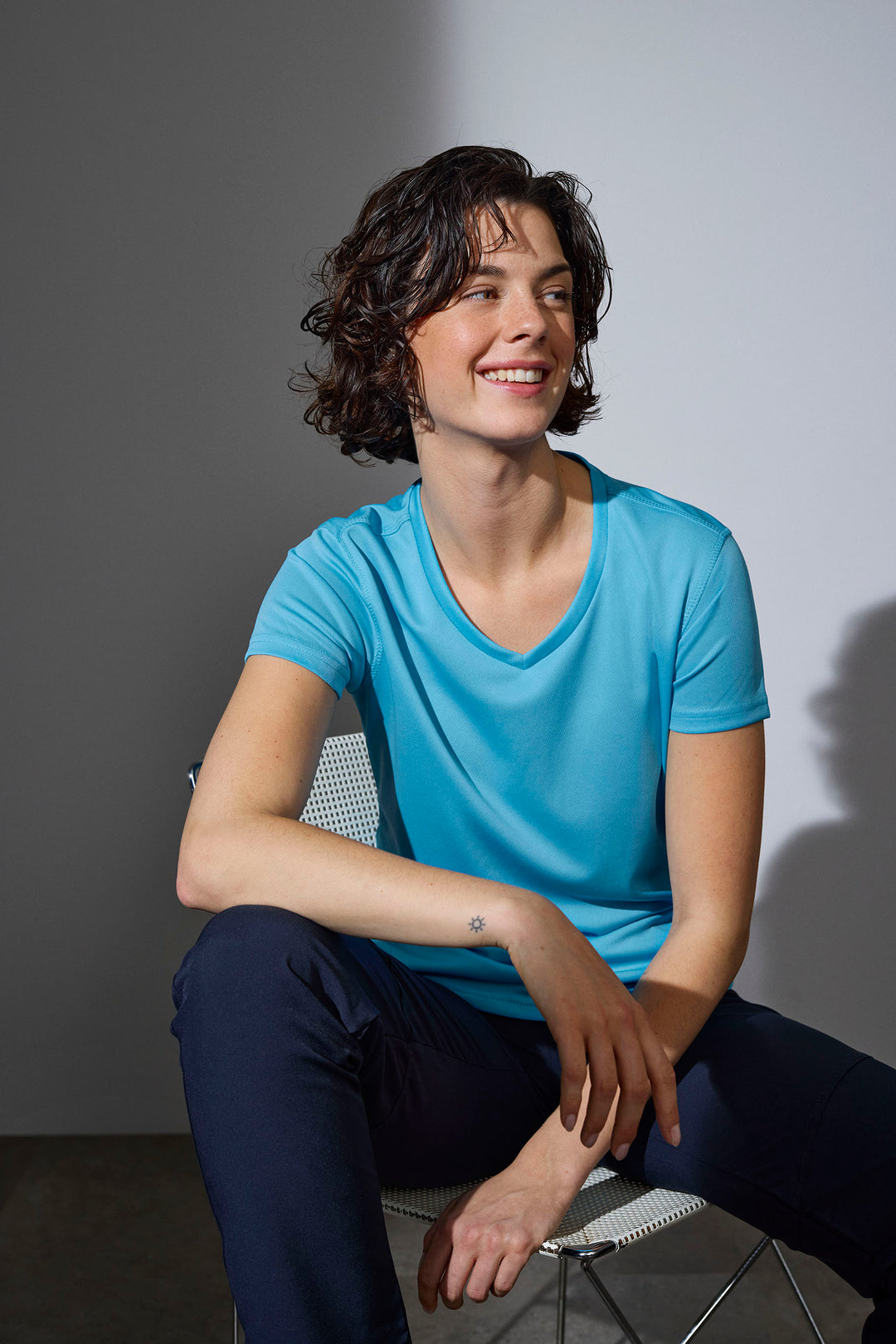 T-shirt YES Active | donna - Cyan