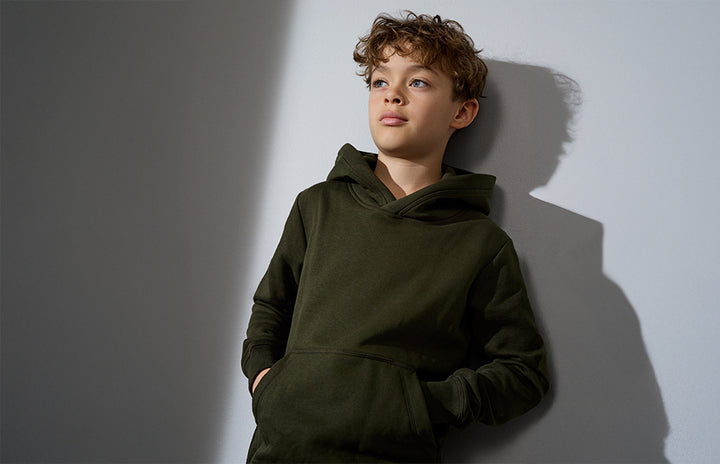 Hoodie CORE | bambino - Oliva