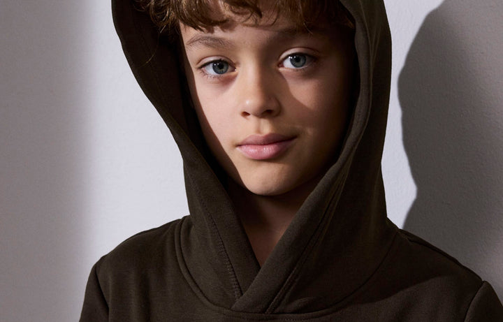 Hoodie CORE | bambino - Oliva
