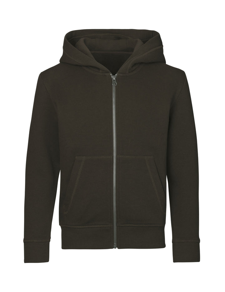 Hoodie CORE | zip | bambino - Oliva