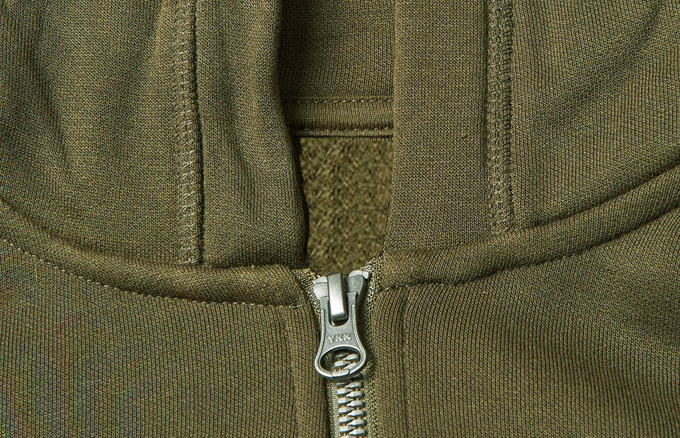 Hoodie CORE | zip | bambino - Oliva