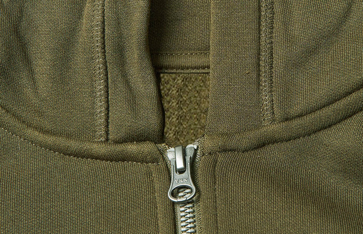 Hoodie CORE | zip | bambino - Oliva