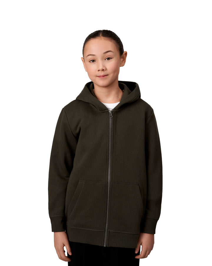 Hoodie CORE | zip | bambino - Oliva