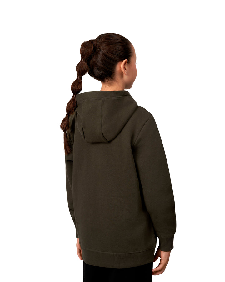 Hoodie CORE | zip | bambino - Oliva