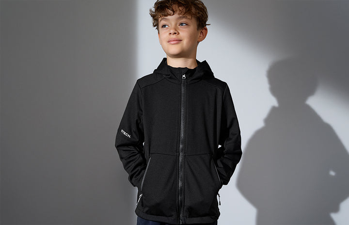 Giacca soft shell | leggera | bambino - Nero