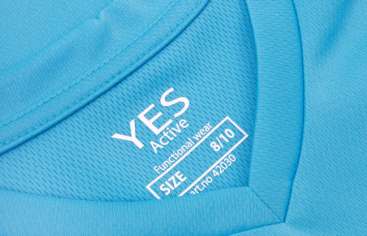 T-shirt YES Active | bambino - Cyan