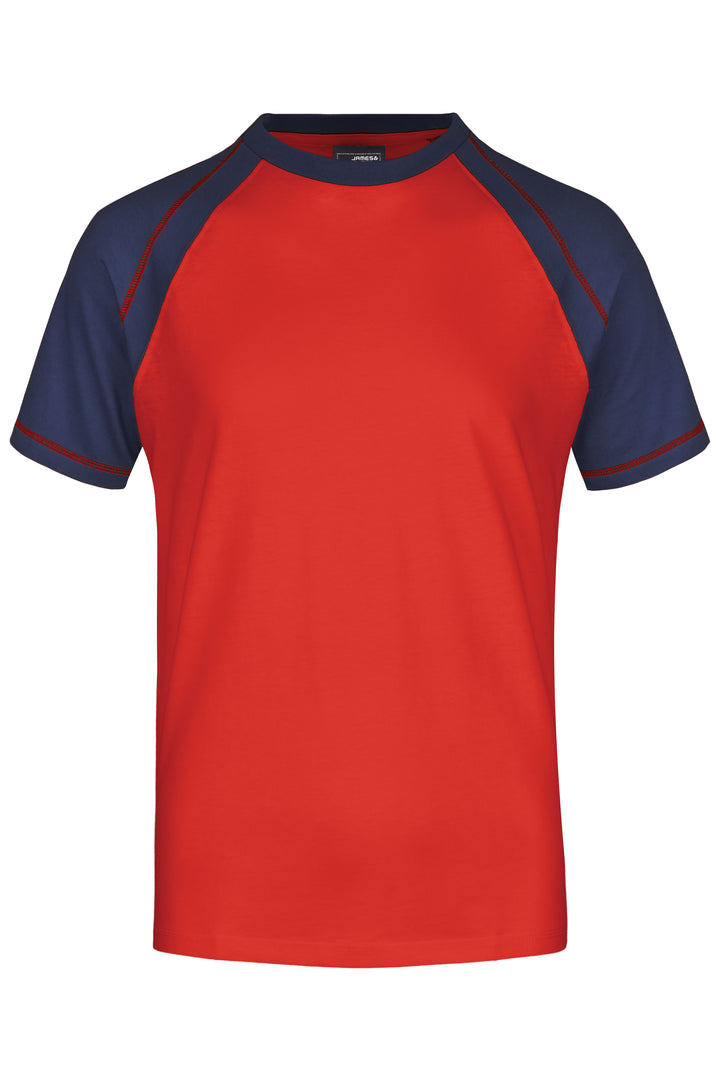 Men's Raglan-T - red/navy