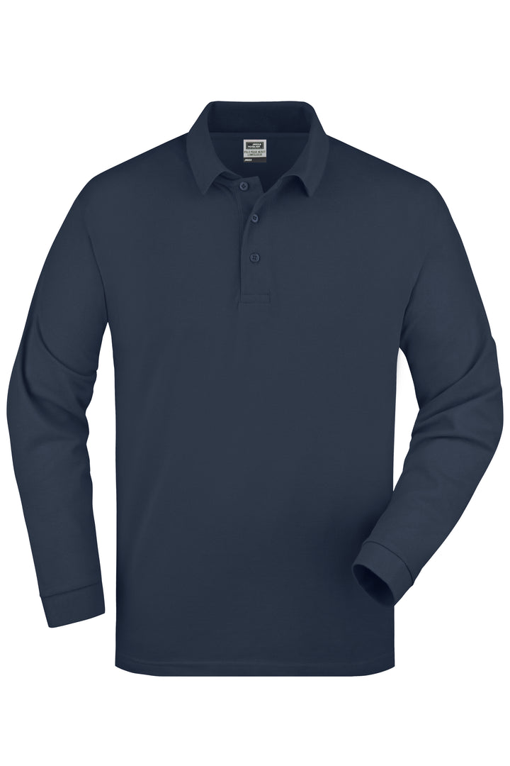 Polo-Piqué Long-Sleeved - navy