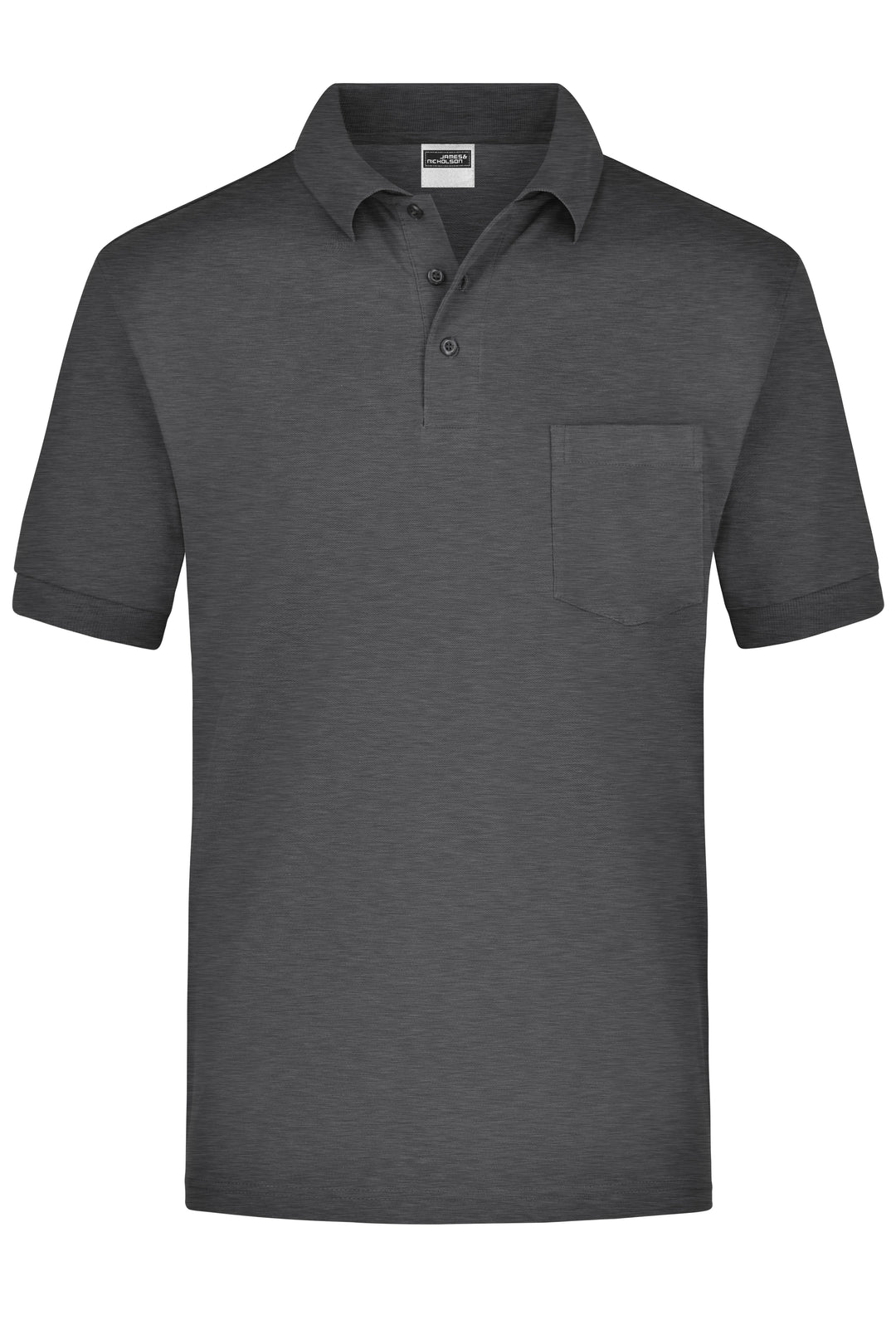 Polo-Piqué Pocket - anthracite-melange