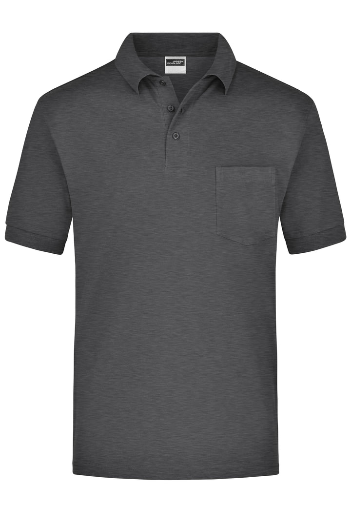 Polo-Piqué Pocket - anthracite-melange