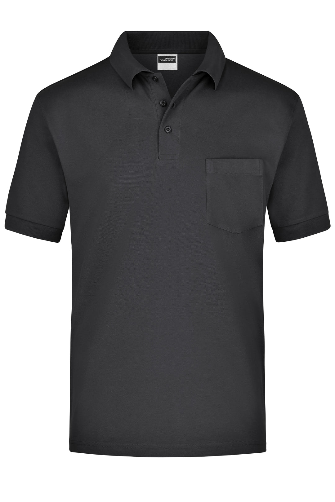 Polo-Piqué Pocket - black