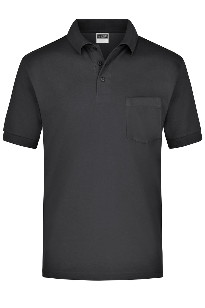 Polo-Piqué Pocket - black