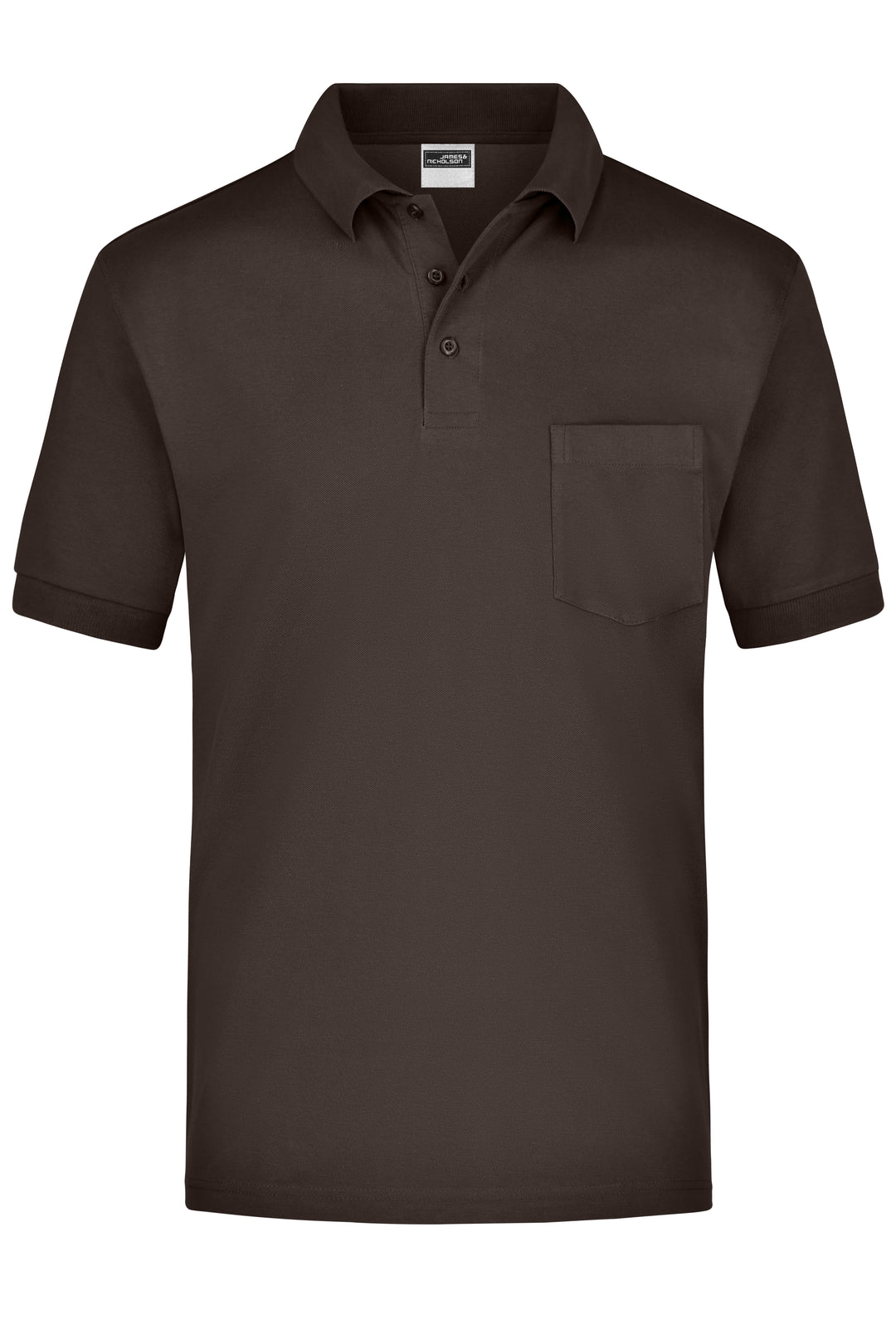 Polo-Piqué Pocket - brown