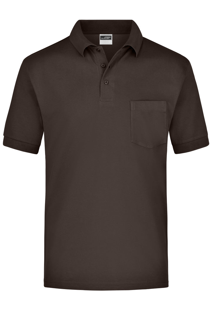 Polo-Piqué Pocket - brown
