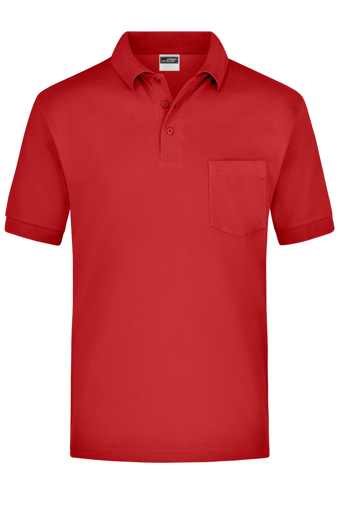 Polo-Piqué Pocket - red