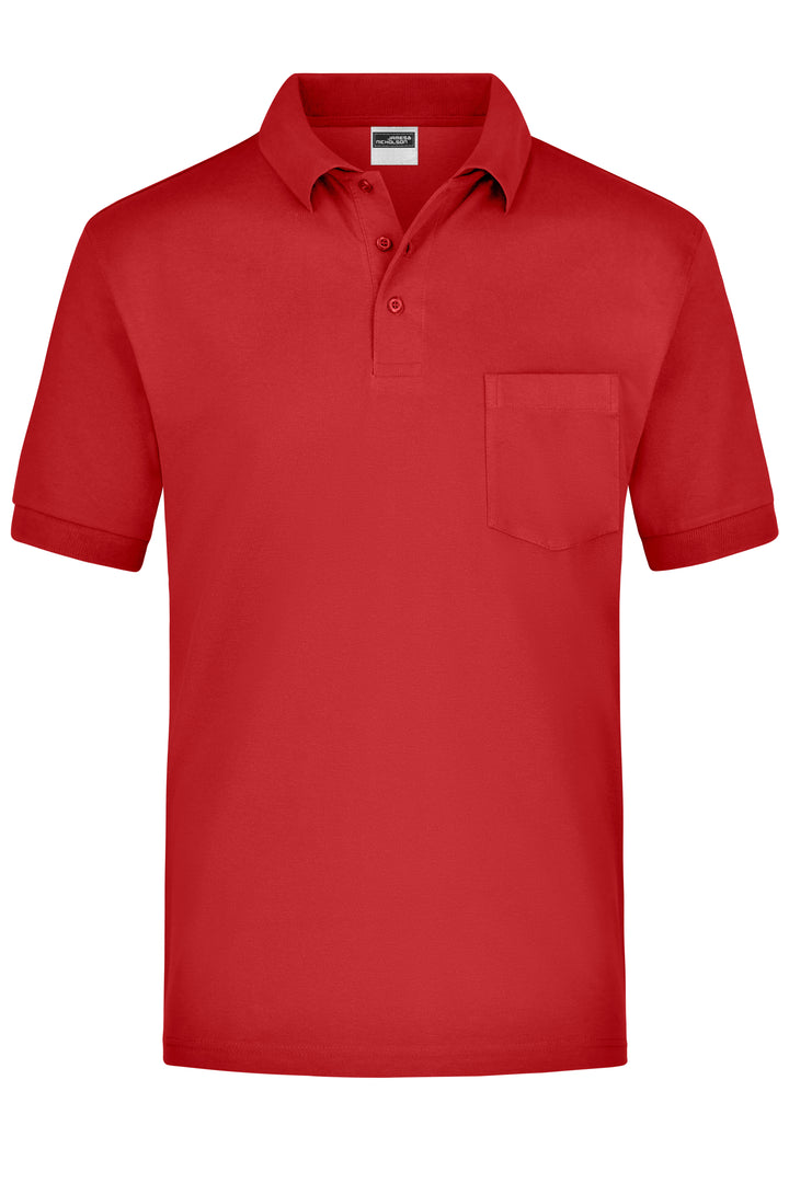 Polo-Piqué Pocket - red