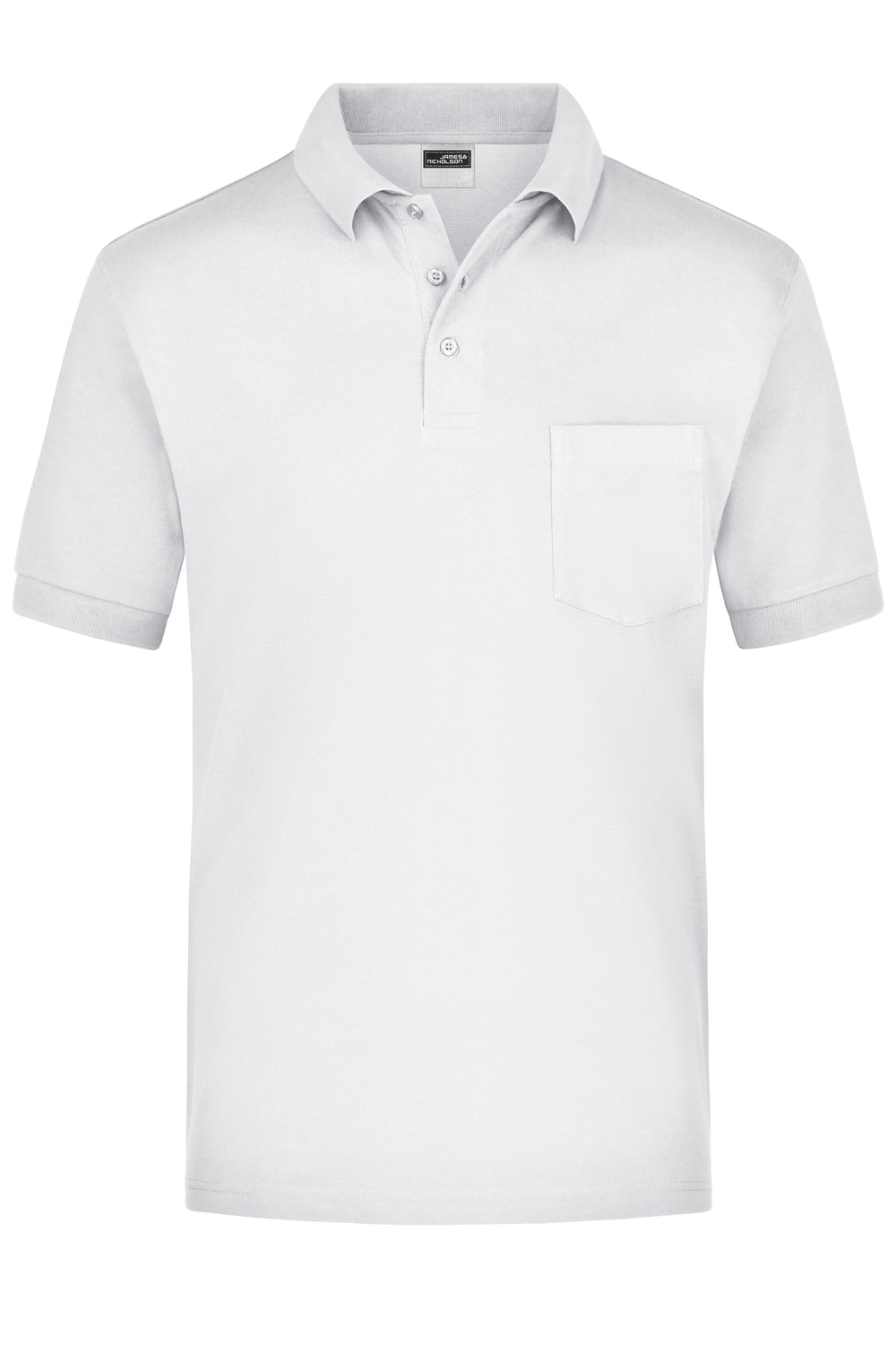 Polo-Piqué Pocket - white