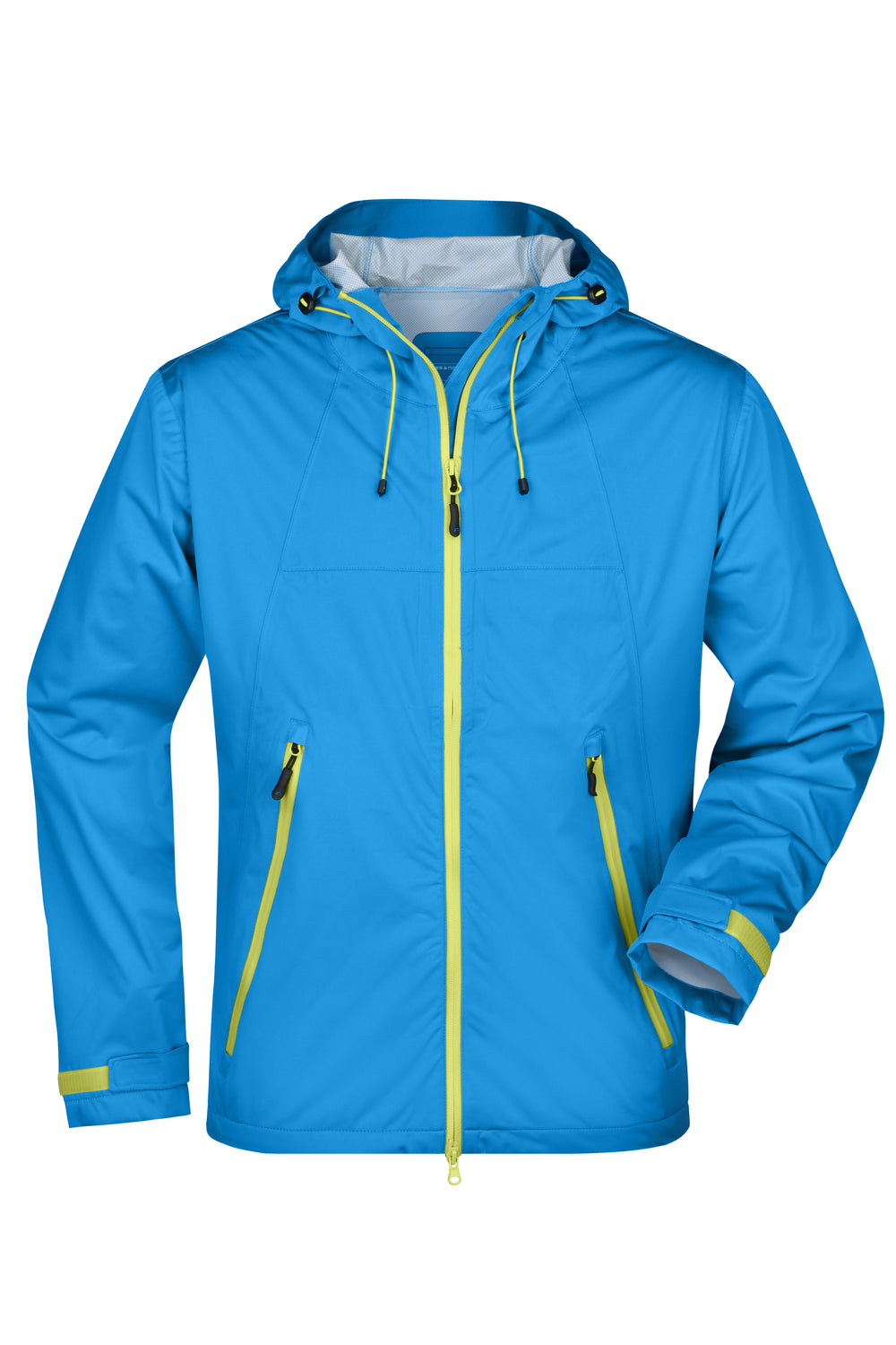 Men's Outdoor Jacket - aqua/acid-yellow