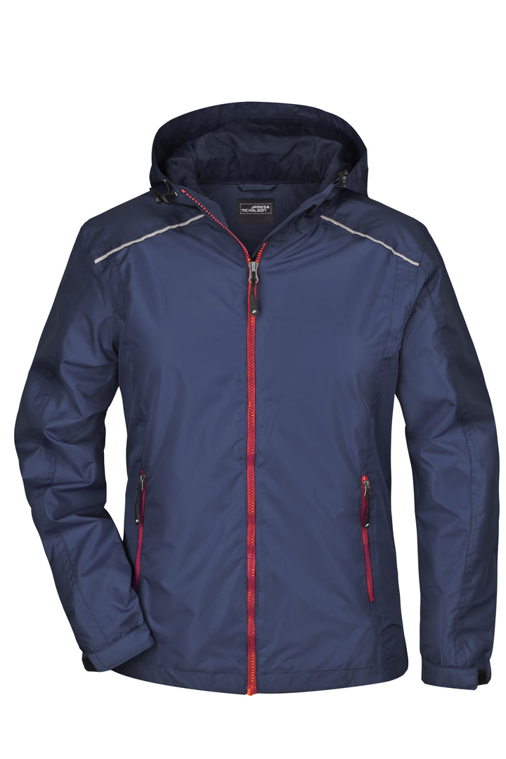 Ladies' Rain Jacket - navy/red