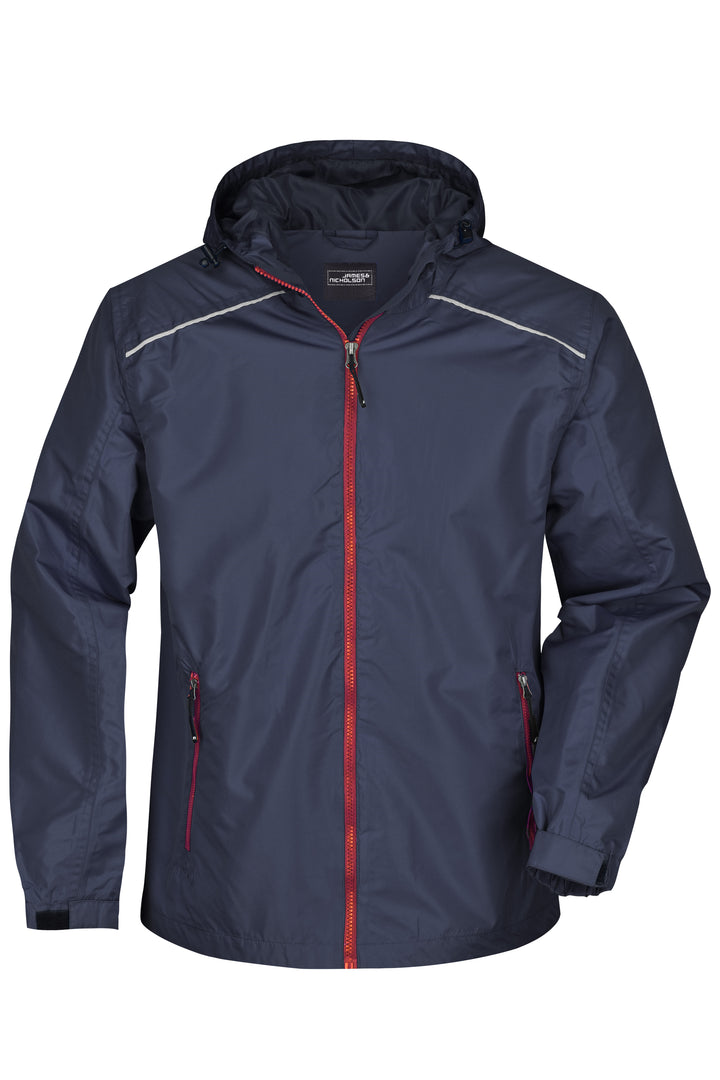 Men's Rain Jacket - navy/red