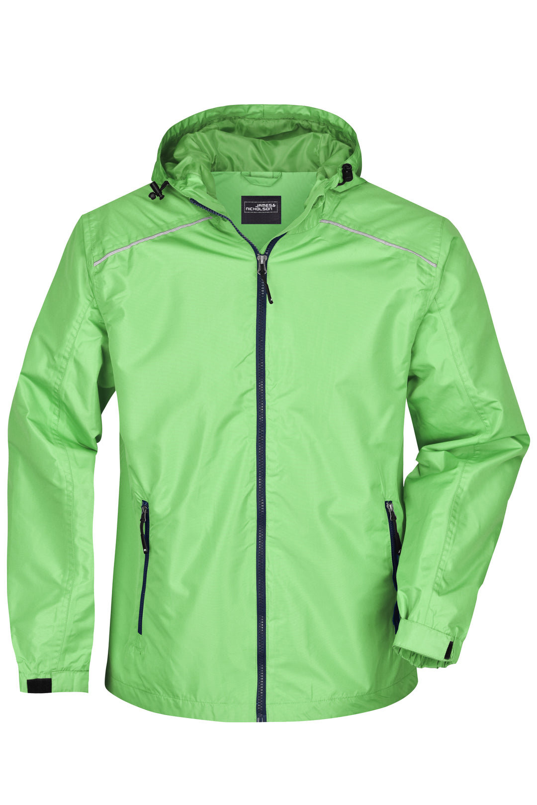 Men's Rain Jacket - spring-green/navy