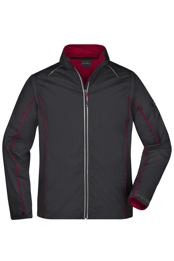 Men's Zip-Off Softshell Jacket - black/red
