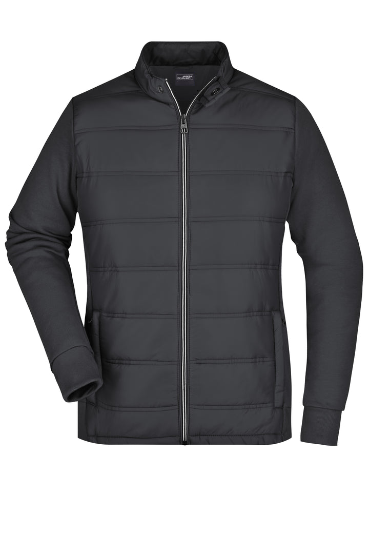 Ladies' Hybrid Sweat Jacket - black