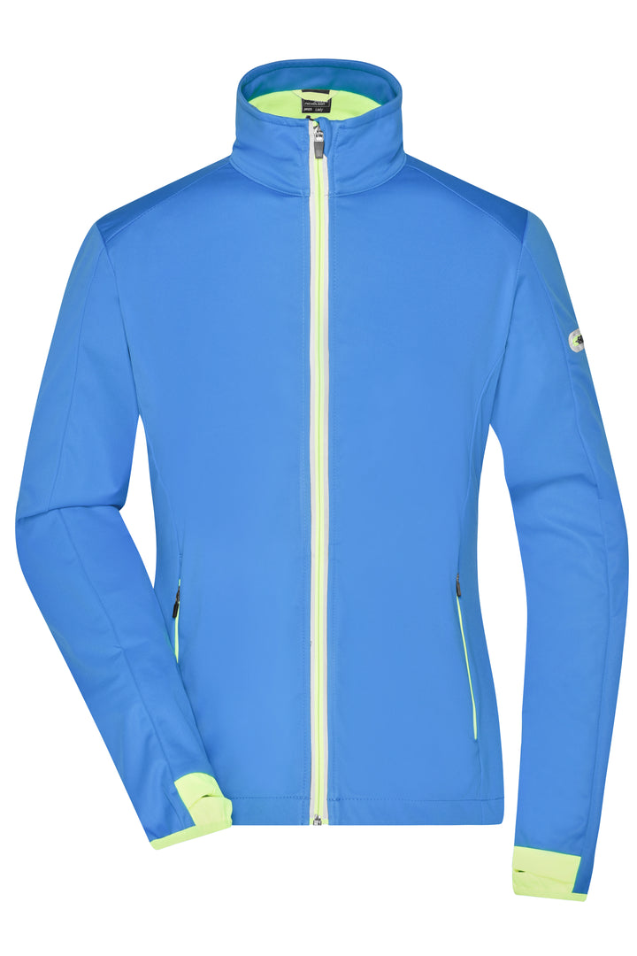 Ladies' Sports Softshell Jacket - bright-blue/bright-yellow