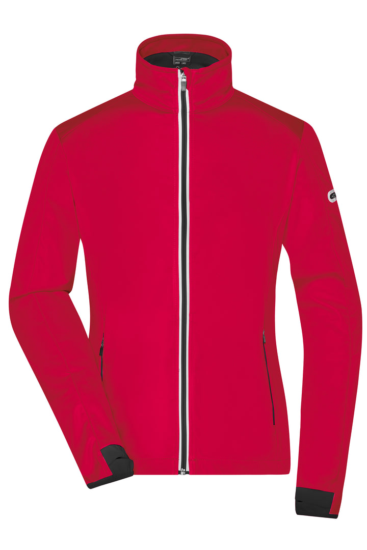 Ladies' Sports Softshell Jacket - light-red/black