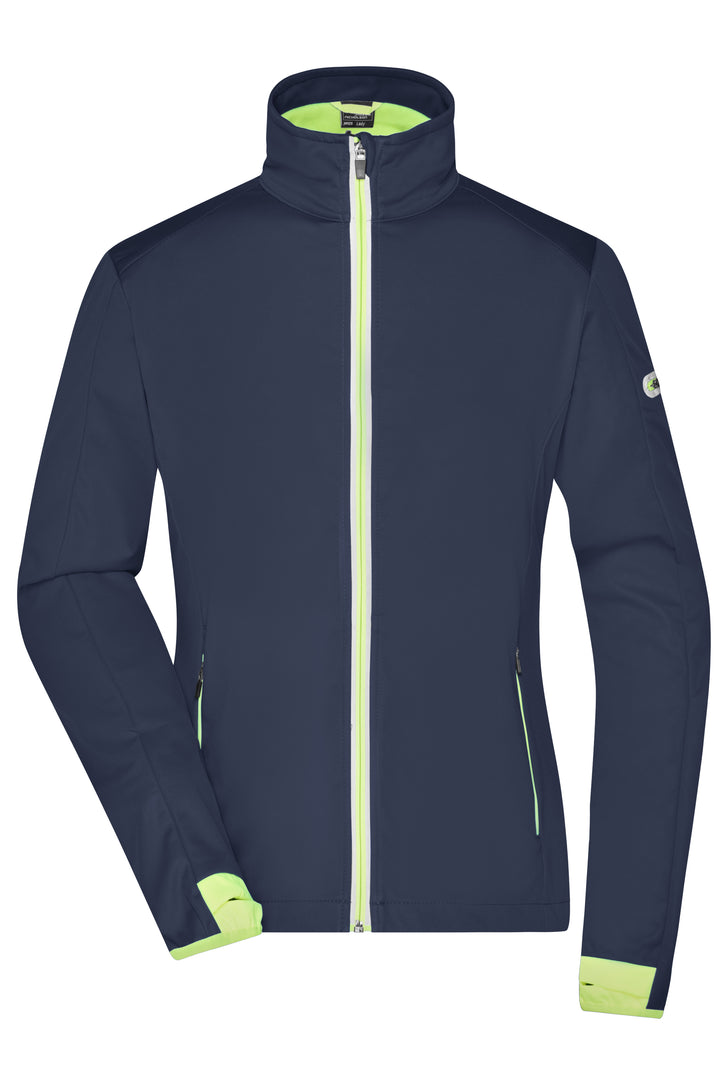 Ladies' Sports Softshell Jacket - navy/bright-yellow