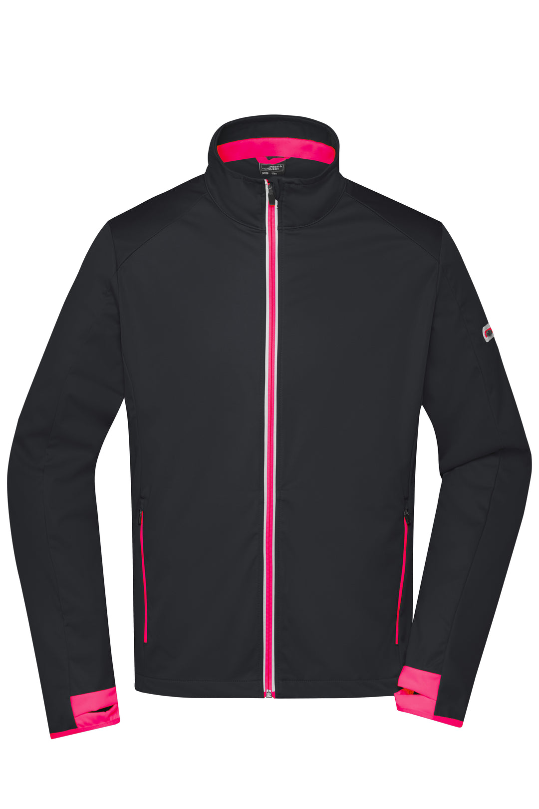 Men's Sports Softshell Jacket - black/light-red