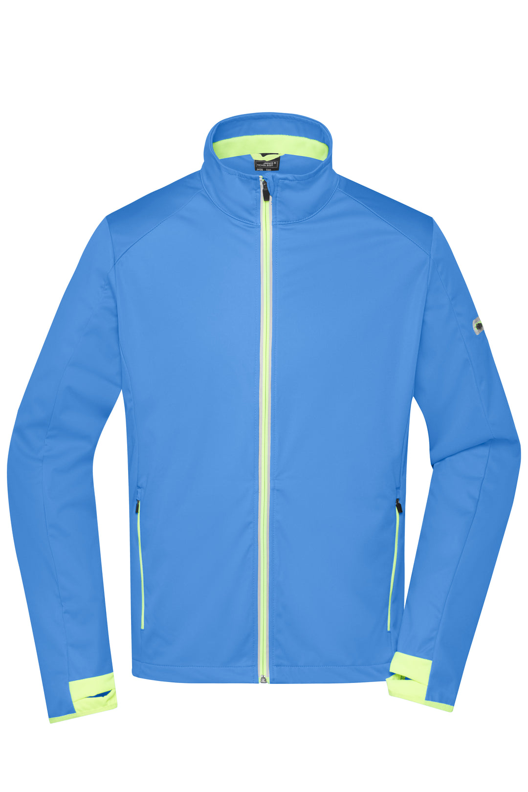 Men's Sports Softshell Jacket - bright-blue/bright-yellow