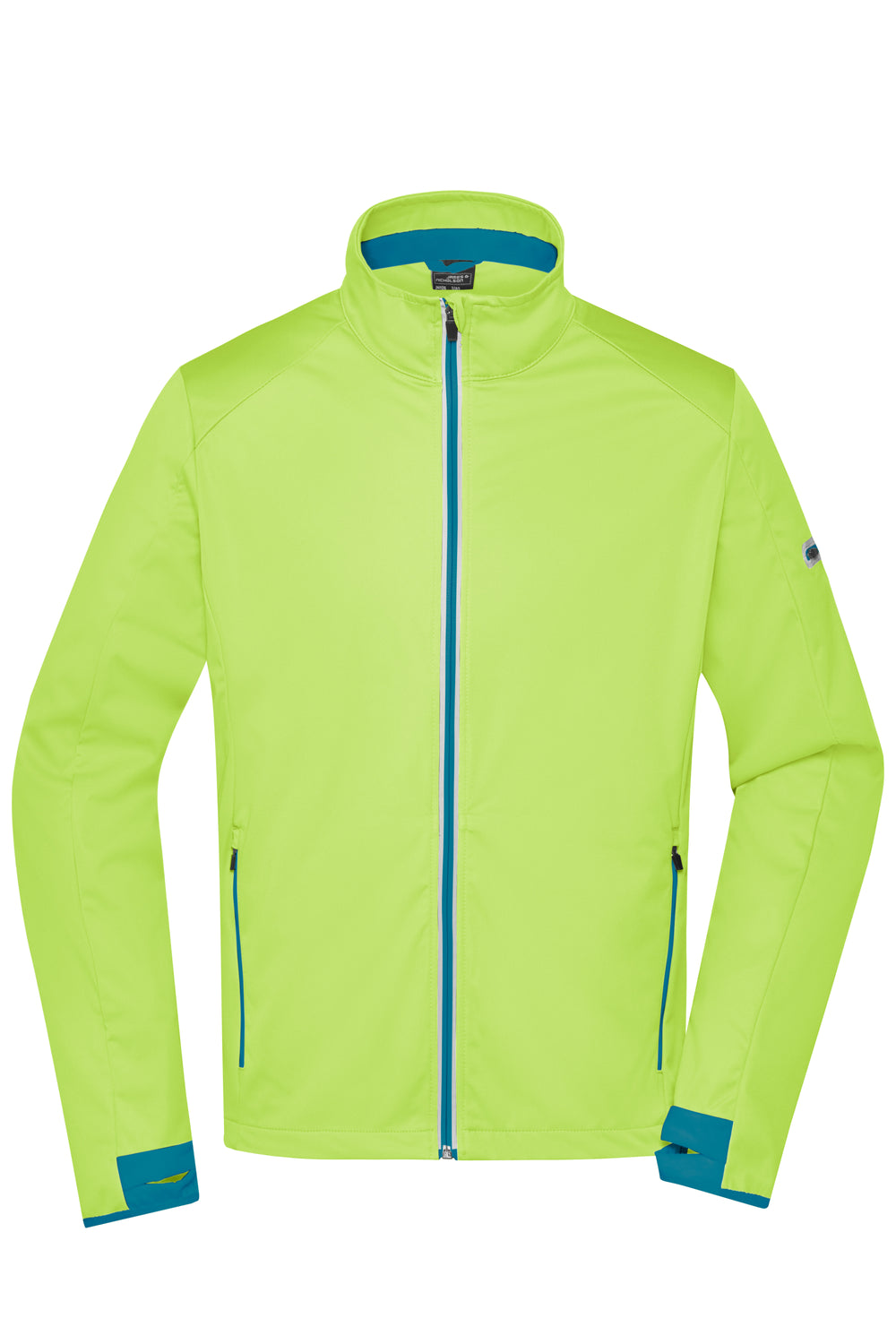 Men's Sports Softshell Jacket - bright-yellow/bright-blue