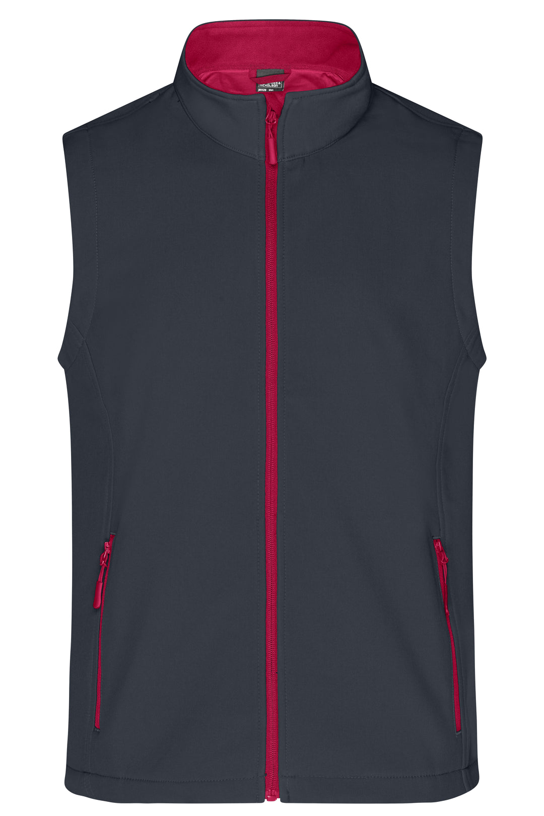 Men's Promo Softshell Vest - iron-grey/red