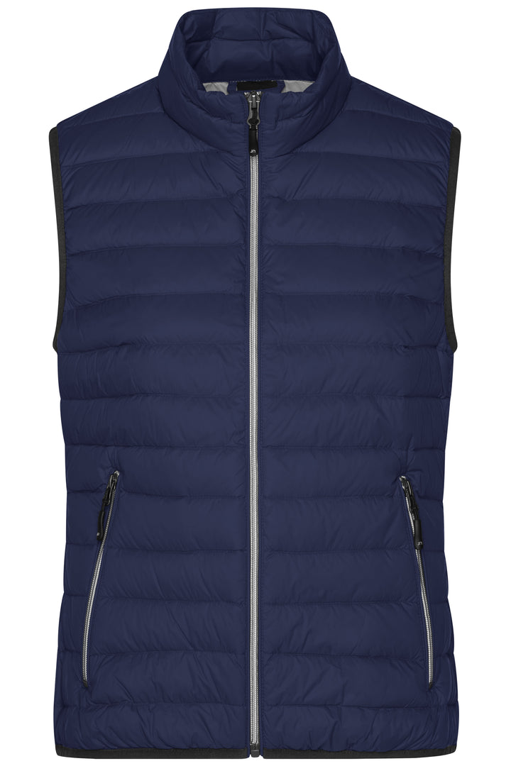 Ladies' Down Vest - navy/silver