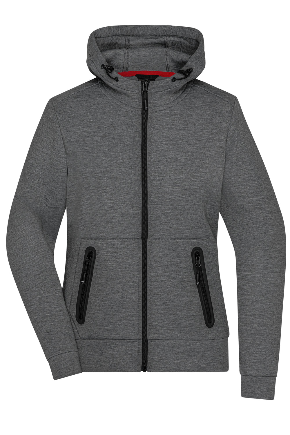 Ladies' Hooded Jacket - dark-melange