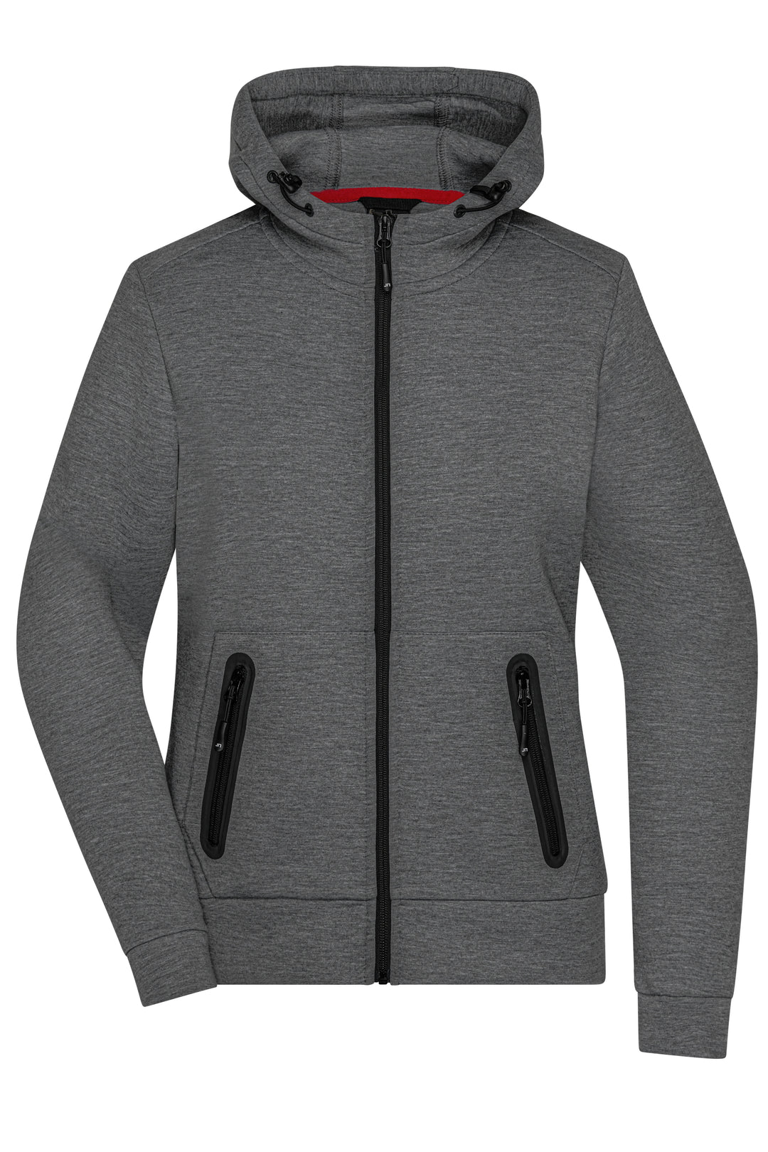 Ladies' Hooded Jacket - dark-melange