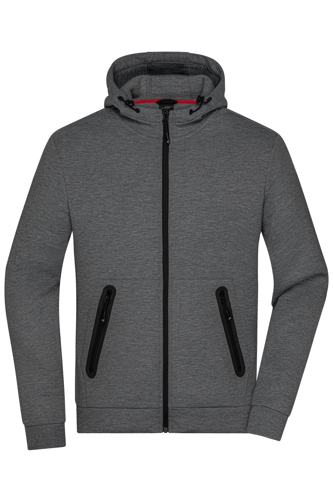 Men's Hooded Jacket - dark-melange