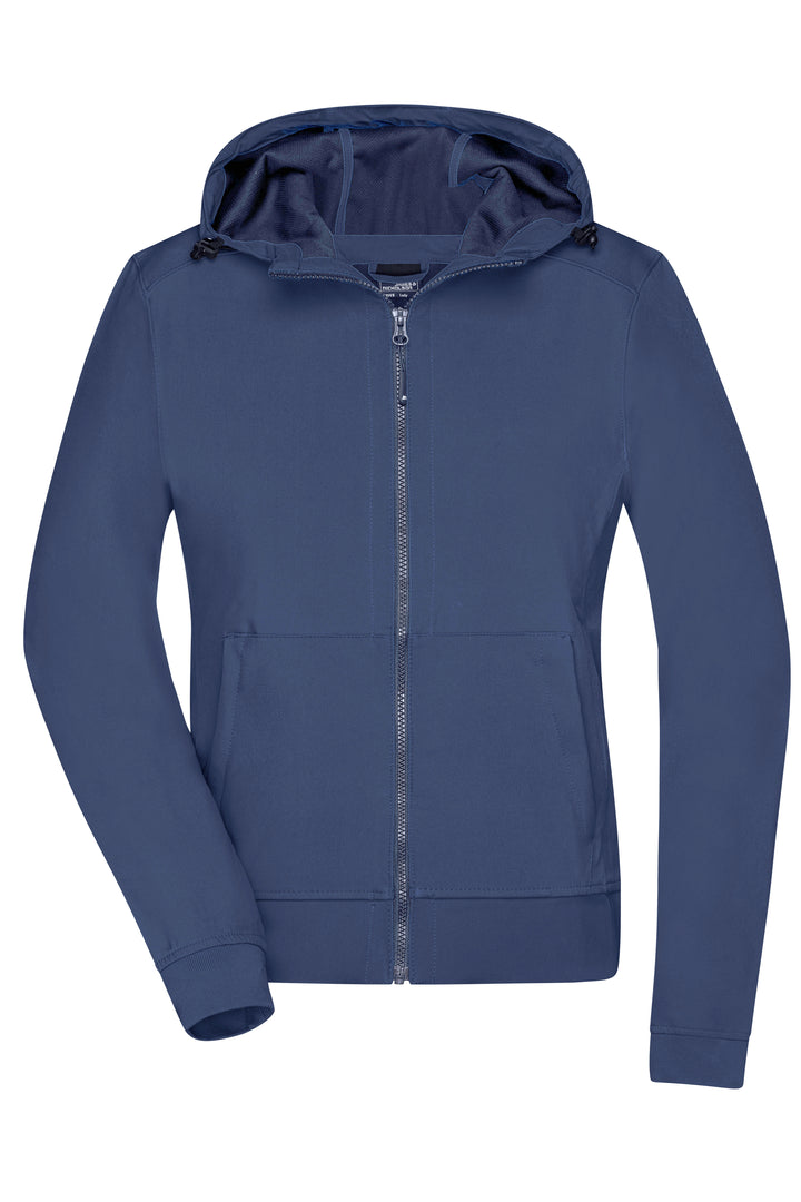 Ladies' Hooded Softshell Jacket - navy/navy