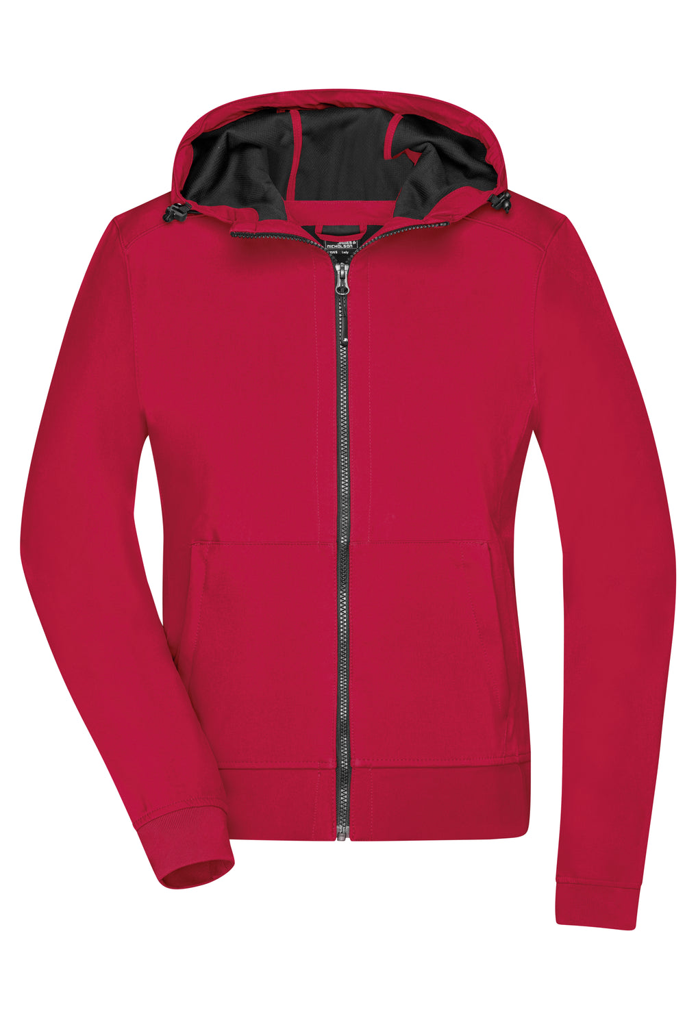 Ladies' Hooded Softshell Jacket - red/black