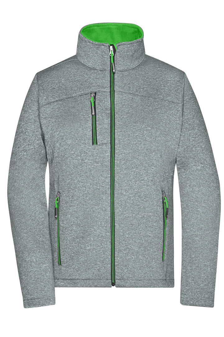 Ladies' Softshell Jacket - dark-melange/green